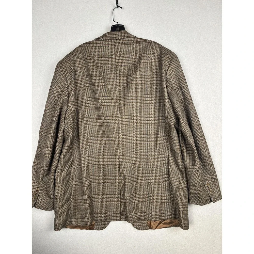 Chaps Ralph Lauren Blazer Mens 46 Brown Plaid Check Wool Tweed Sport Coat Canada
